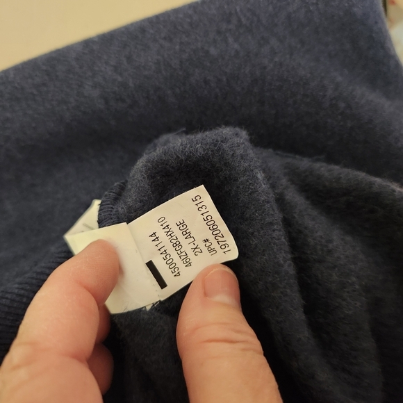 Izod Blue 1/4 Zip Sweater/ Sweatshirt Sz 2XL - Picture 4 of 9